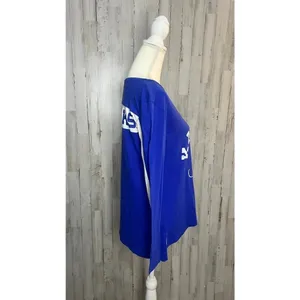 Rivalry Threads NWT Kansas Jayhawks Women's Long‎ Sleeve Blue T-Shirt Size Small Team Logo thumbnail 2