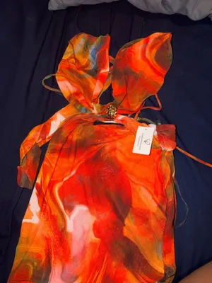 Windsor vibrant orange dress  thumbnail 1