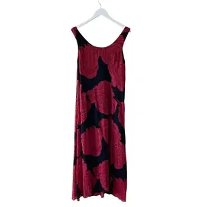 Nostalgia Floral Red and Black Bohemian Maxi Flowy Lined SZ M thumbnail 4