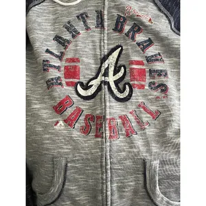Majestic Fan Fashion Atlanta Braves Full Zip Hoodie Large thumbnail 8