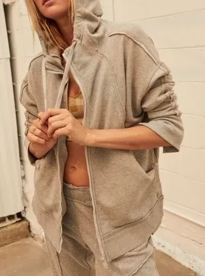 NWT FP Movement Only One Hoodie / Heather Grey thumbnail 1