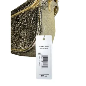 Kendra Scott Vanessa‎ Gold Metallic Chain Crossbody Envelope Clutch Bag NWT thumbnail 3