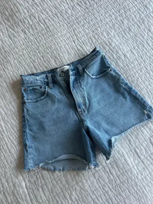 Abercrombie & Fitch The Dad Shorts High-Rise Denim Cutoff thumbnail 3