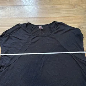 Vintage free people black/dark navy top with lace back piece size small Has ol thumbnail 3