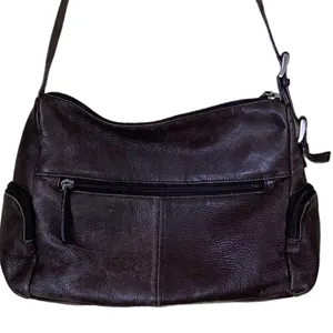 Vintage Stone Mountain Brown Leather Shoulder Bag thumbnail 2