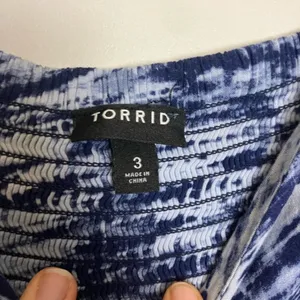 Torrid Plus Size Smocked Mini Challis High Low Tie Dye Skater Dress thumbnail 6