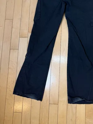 PACSUN black utility cargo pants multiple button pockets, zipper accents Size XS thumbnail 7