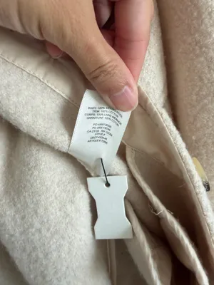 Aritzia Wilfred 100% Merino Wool Ganna Shirt Jacket in Heather Bone thumbnail 6