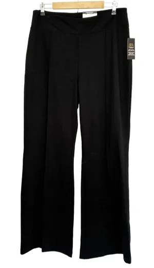 Bold Elements JCP Black High Rise Flare Pants Pull-On Rayon Blend NWT Womens XL thumbnail 1