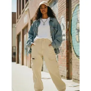 Urban Outfitters BDG Wide Leg Cargo‎ Pants Women's Size 28 Yellow Streetwear thumbnail 10