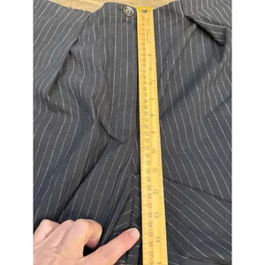 Free People Striped Pleated Wide Leg Pants Black Size Large $148 thumbnail 12
