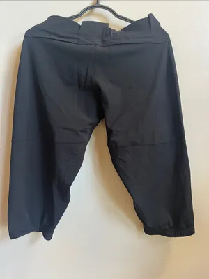 Nike Softball pants Black Capri Workout Pants with White Swoosh thumbnail 4