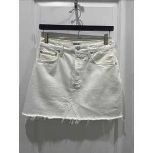 Agolde Quinn Hi Rise White Denim Skirt Sz 27 thumbnail 2