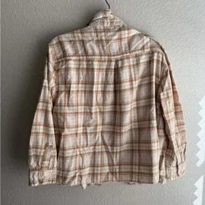 old navy boyfriend shirt flannel thumbnail 6