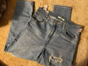 Levi's Distressed High Waisted Mom Jeans thumbnail 1