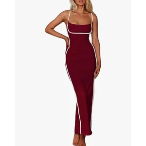 PRETTYGARDEN NEW Bodycon Spaghetti Strap Sleeveless Back Slit Maxi Dress M thumbnail 3