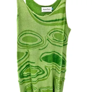 House of Sunny Hockney Knitted‎ Green Swirl Midi Dress 10 Club Date Night Party thumbnail 2
