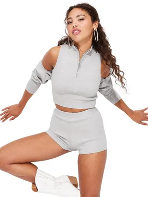 NWT Wild Fable Womens Mock Turtle Neck Zip Sweater Tank 91030442 Heather Gray XS thumbnail 1