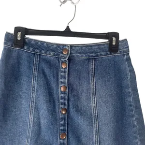 Bullhead Size‎ 27 Denim Button Mini Jean Skirt Going Out School Micro Mini thumbnail 2