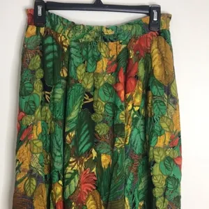 Karen Kane Women's Tropical Floral Maxi Skirt Green Multi Size 10 thumbnail 2