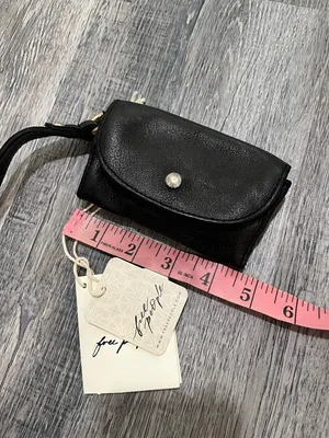 Free People NWT black leather bag lanyard thumbnail 5