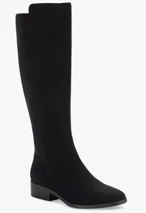 NEW Style & Co. Womens Charmanee Faux Suede Knee-High zip riding Boots Black 6.5 thumbnail 1