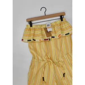 NWT!! KOPAL Rinku Romper Embroidered Ruffle Off‎ Shoulder Vacation Boho Small thumbnail 3