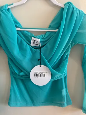 Princess Polly long sleeve mesh top blue thumbnail 2