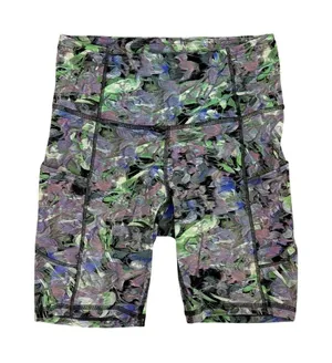 Lululemon Fast and Free High Rise Athletic Shorts 8" Abstract Gym Biker Size 4 thumbnail 1