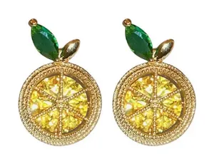Lemon Earrings Gold thumbnail 1