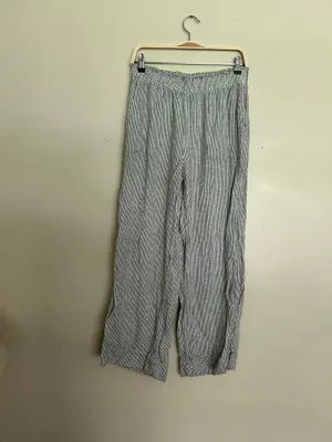 Wide leg striped pants Gray thumbnail 2