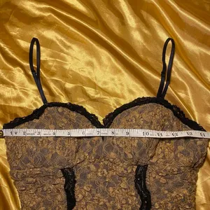 XOXO Tan & Black Lace Bustier Style Cami thumbnail 5