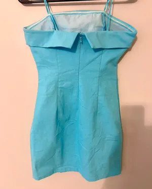 Pants Store Blue Strapless Dress thumbnail 2