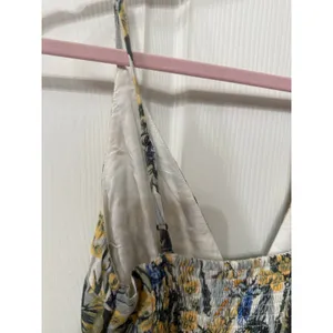 Abercrombie & Fitch Plunge Linen Blend Maxi Dress in Tropical Print, XS thumbnail 13