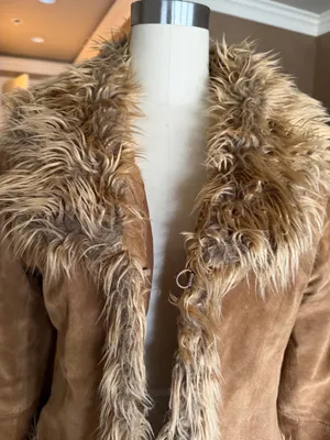 Faux Fur Jacket Brown Size 12 thumbnail 3