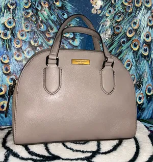 kate spade taupe Small dome satchel with gold Hardware & Removable Strap thumbnail 1