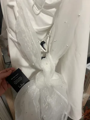 Lulus Mini Dress With Pearl Bow thumbnail 5
