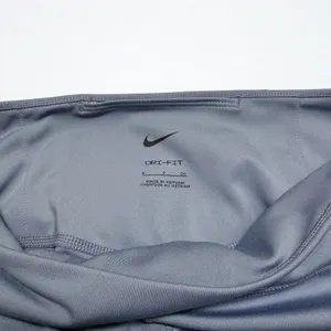 Nike Dri-FIT Womens High Waisted Leggings Slate Blue Gray Logo Tights S thumbnail 4