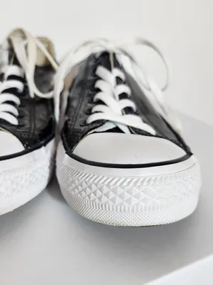Converse Black Glitter Sparkle Sneakers Size 9.5 thumbnail 3