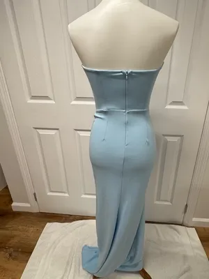 Lucy‎ in the Sky Light Blue Strapless Maxi Dress - Size S - NEW Without Tags. thumbnail 2