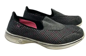 Skechers Women's Go Walk 4 Slip-On Walking Shoes‎ Size 9 Multicolor - Black thumbnail 1
