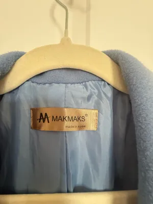 Women’s Light Blue Tailored Long Lightweight Coat with Pockets Minimalist Size S thumbnail 6