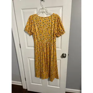 MYONE Boho Floral Print Square Neck Midi Dress Size XL New Without Tag thumbnail 5