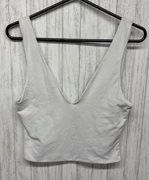 Womens Size M Aritzia Babaton Deep V Neck Tank Light Gray EUC thumbnail 1