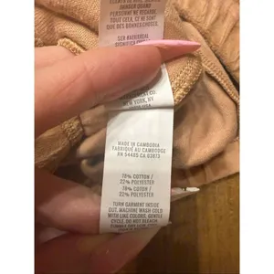 Aerie Velour Tan Pull-On Casual Loungewear Shorts Cotton Blend Size Small thumbnail 5