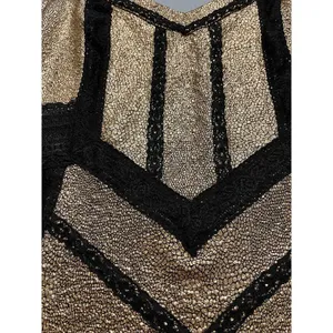 BKE Boutique tank top gold w/ black trim Small thumbnail 3