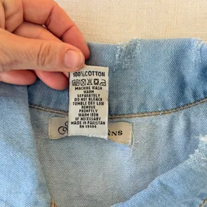 Spoon Jeans Denim Vest Women XL Blue Distressed Rhinestone Fringe Western Crop thumbnail 7