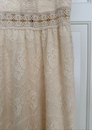 Altar’d State cream Lace Overlay sundress Dress Small thumbnail 3