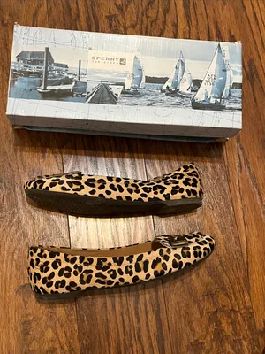 Sperry Leopard Print Flats with Gold Accent thumbnail 16