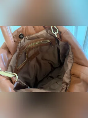 Aqua Quilted Crossbody Bag Brown thumbnail 4